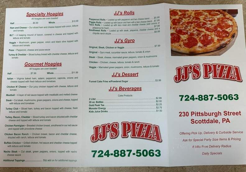 Jj's - Scottdale, PA menu_pic