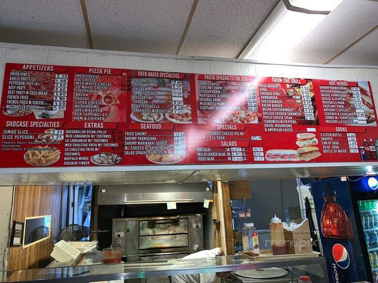Famous Anthony's Pizzeria - Bronx, NY menu_pic