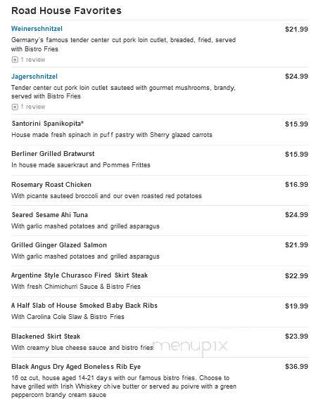 The Old 5 Mile House Restaurant & Bar - Nevada City, CA menu_pic