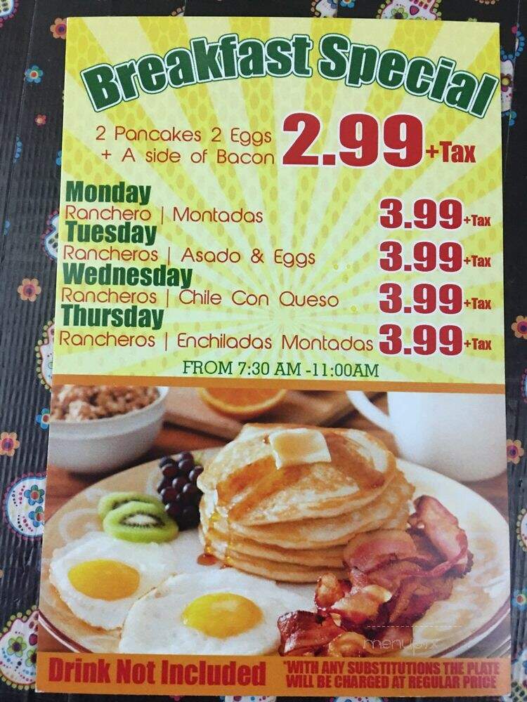 Gallegos Montana - El Paso, TX menu_pic