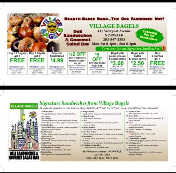 Village Bagels - Norwalk, CT menu_pic