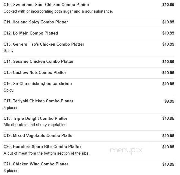 Dragon House Chinese Buffet - Charlotte, NC menu_pic
