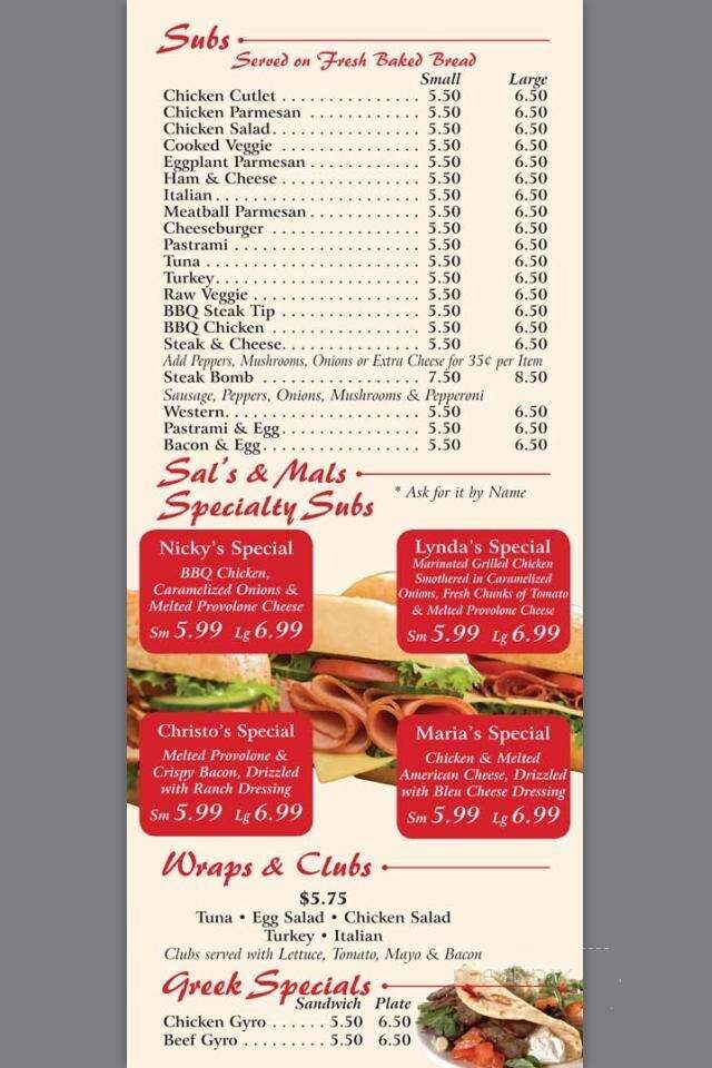 Sal's & Mal's Pizzeria - Foxborough, MA menu_pic