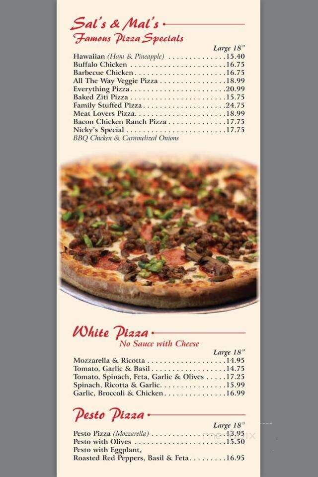 Sal's & Mal's Pizzeria - Foxborough, MA menu_pic