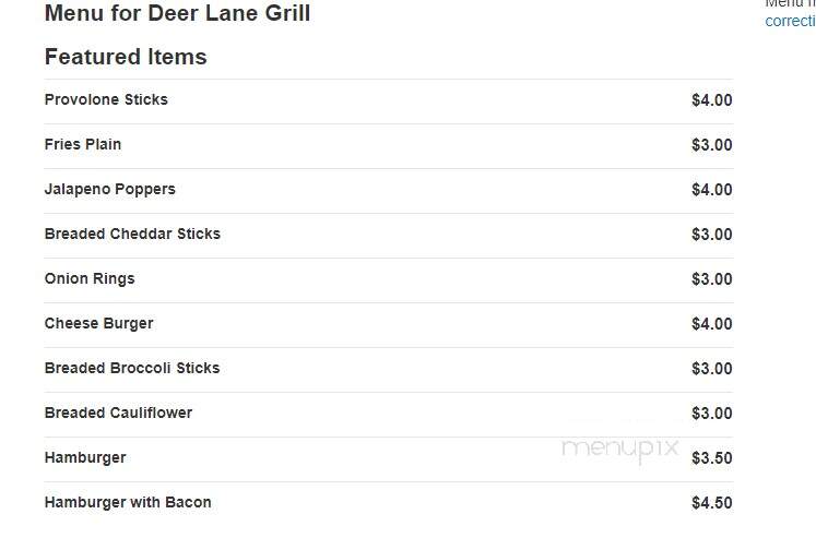 Deer Lane Grill - Rochester, PA