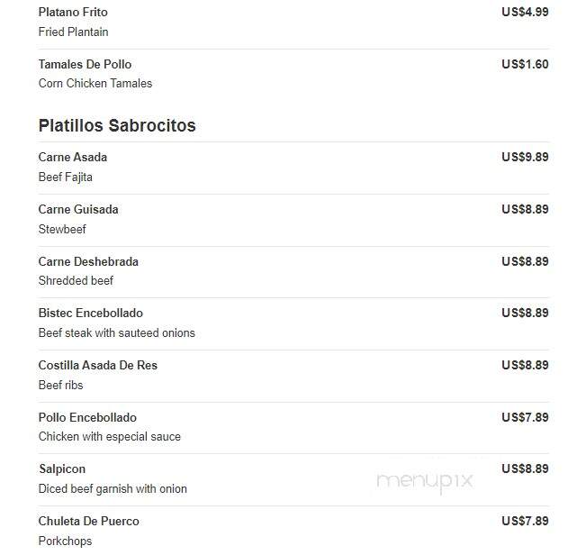 Sauceno Pupuseria Y Taqueria - Houston, TX menu_pic