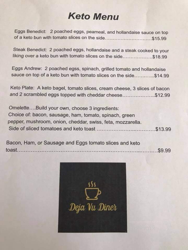 Deja Vu Diner - Orangeville, ON menu_pic