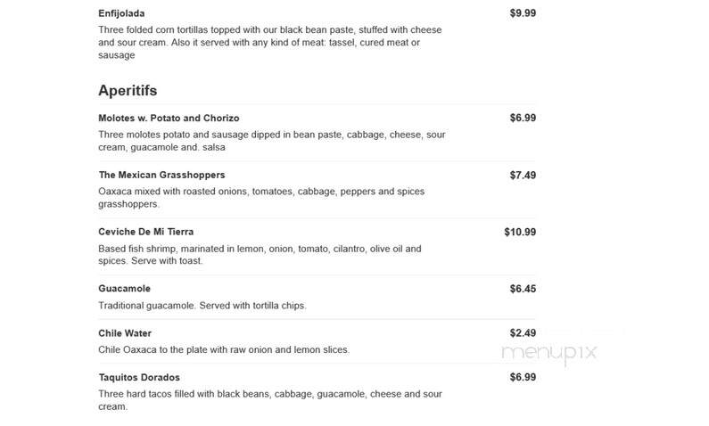 Sabor De Mi Tierra - Chelsea, MA menu_pic