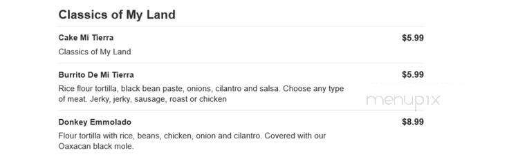 Sabor De Mi Tierra - Chelsea, MA menu_pic