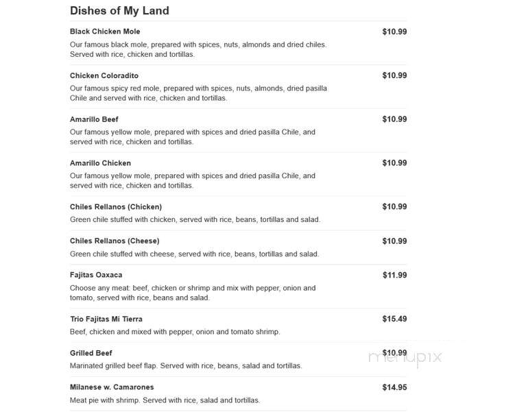 Sabor De Mi Tierra - Chelsea, MA menu_pic