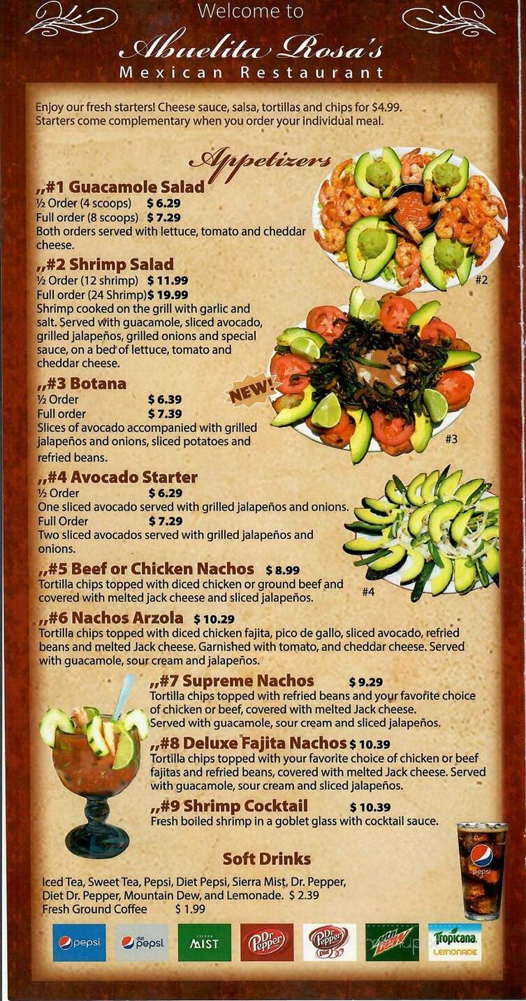 Abuelita's - Shawnee, OK menu_pic