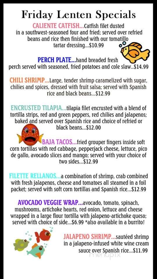 Caliente La Fiesta Mexicana - De Pere, WI menu_pic