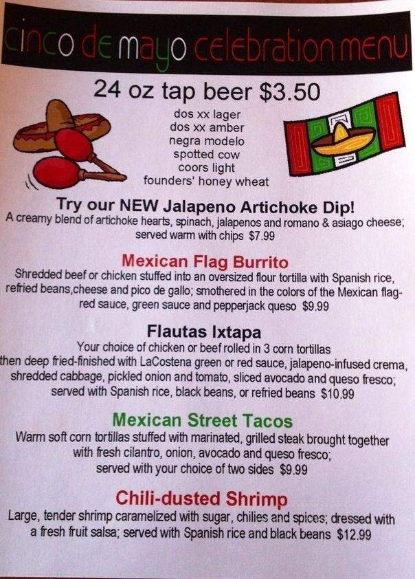 Caliente La Fiesta Mexicana - De Pere, WI menu_pic