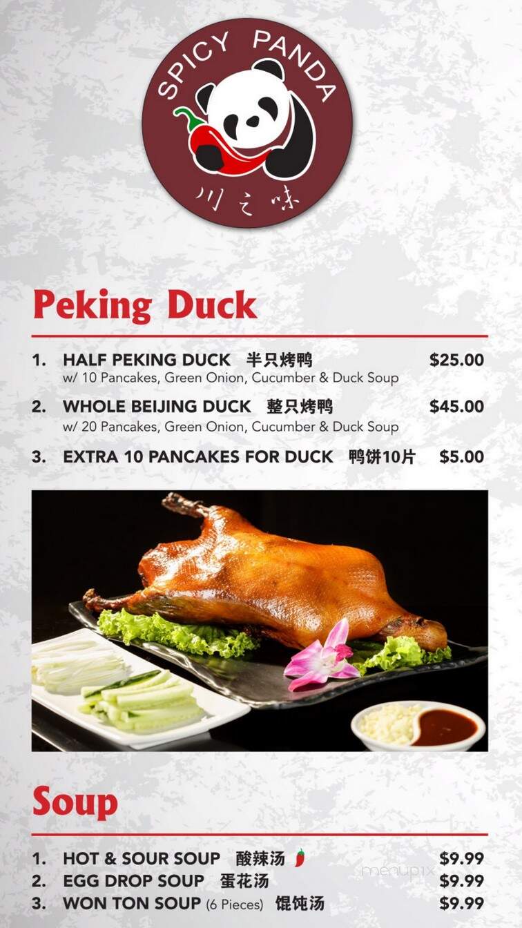 Spicy Panda - Kemah, TX menu_pic