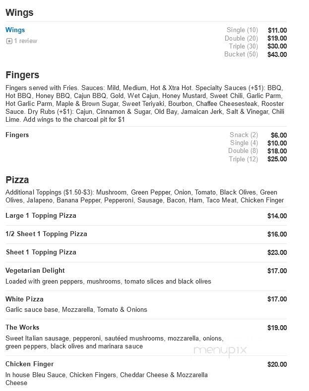 Krooked Rooster - Sardinia, NY menu_pic