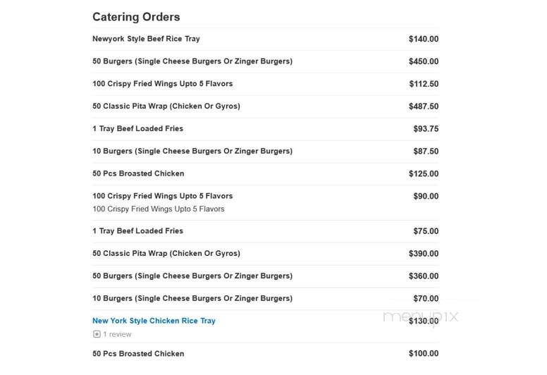 Bison Burger - Des Plaines, IL menu_pic