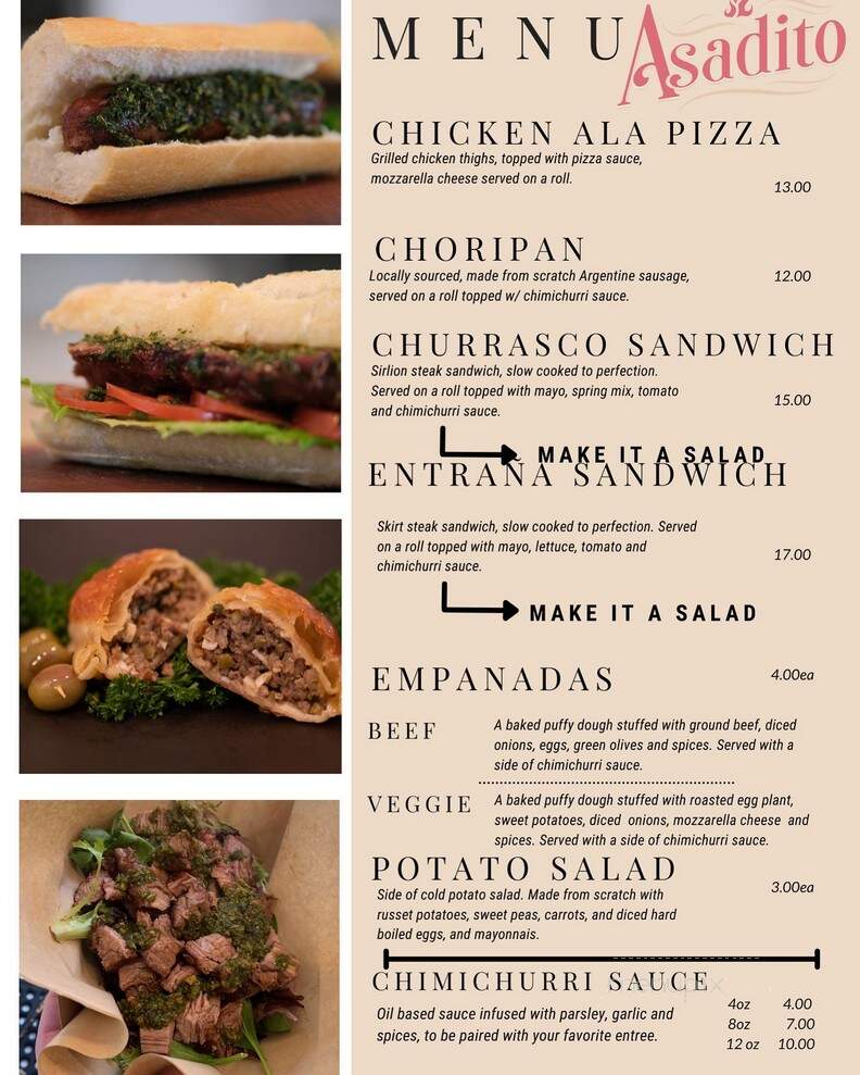 Asadito - Sanford, NC menu_pic