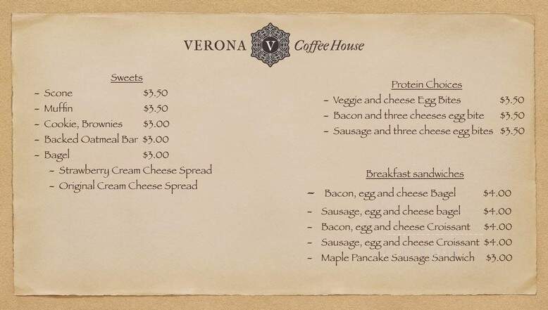 Verona Coffee House - Bloomington, IN