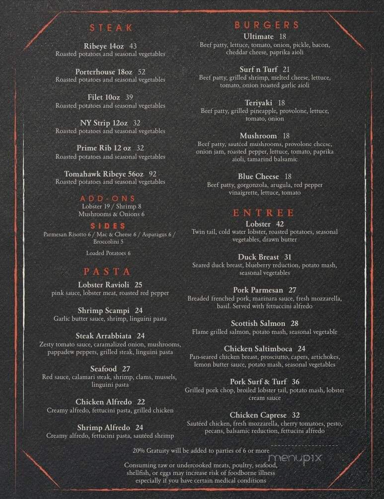 Dabeno's Bistro - Williston, ND menu_pic