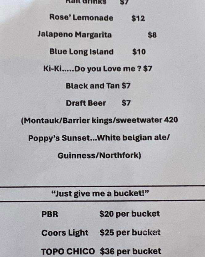 Sunsets At Senix - Center Moriches, NY menu_pic