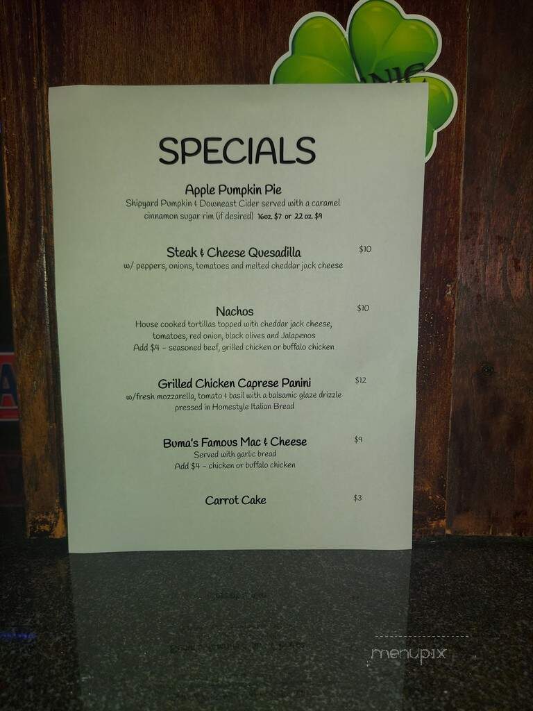 The Skybox Restaurant & Sports Bar - Tewksbury, MA menu_pic