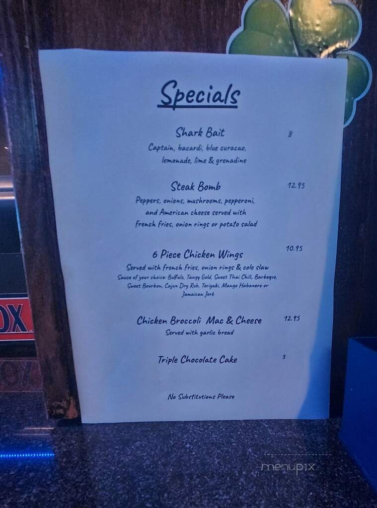 The Skybox Restaurant & Sports Bar - Tewksbury, MA menu_pic
