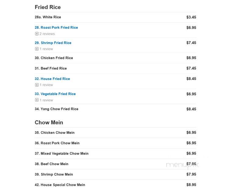 Fortune Corner - Malden, MA menu_pic