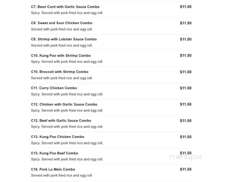 Fortune Corner - Malden, MA menu_pic