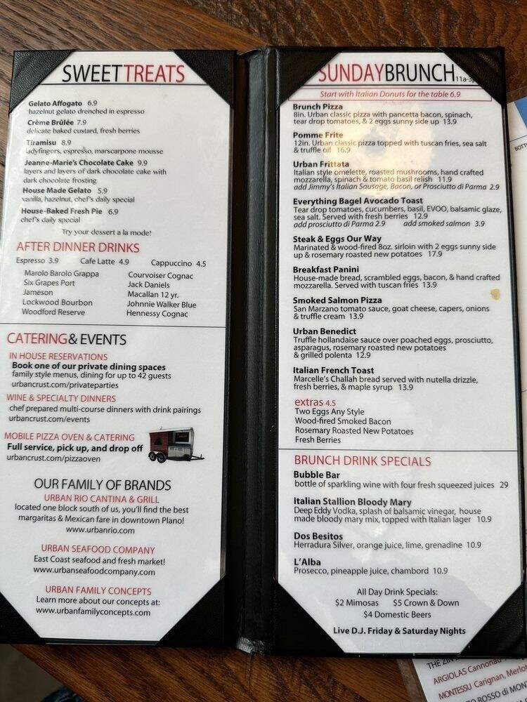Upper Crust Pizza - Plano, TX menu_pic