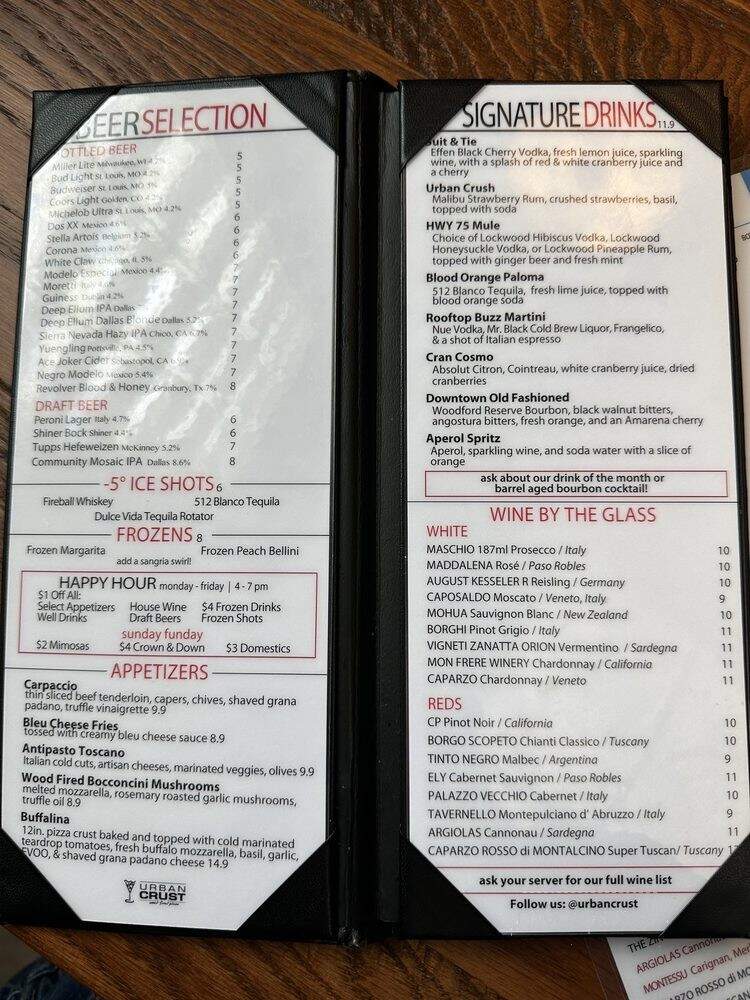 Upper Crust Pizza - Plano, TX menu_pic