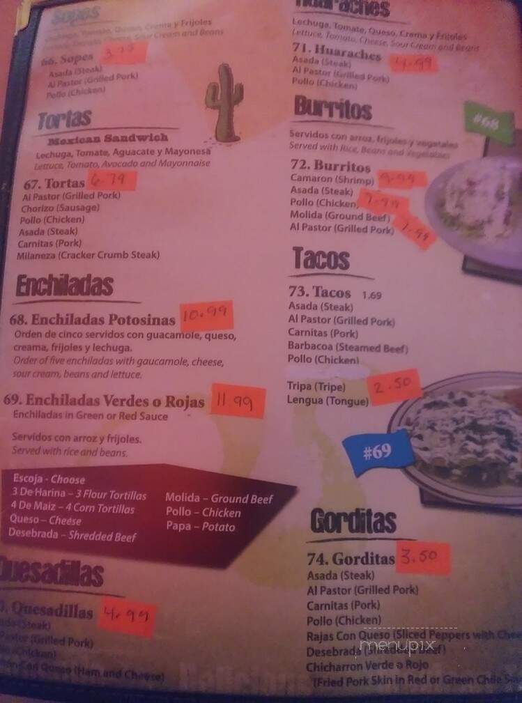 San Luis Restaurant - Omaha, NE menu_pic