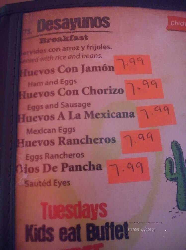 San Luis Restaurant - Omaha, NE menu_pic