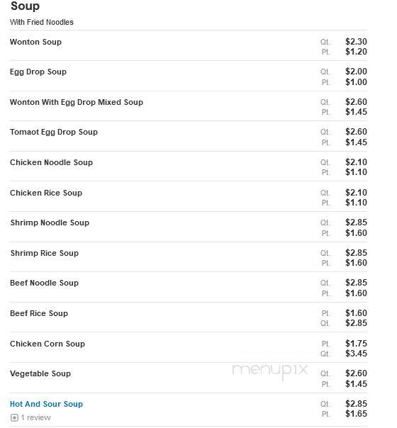 China Fun 1 Chinese Restaurant - Ozone Park, NY menu_pic