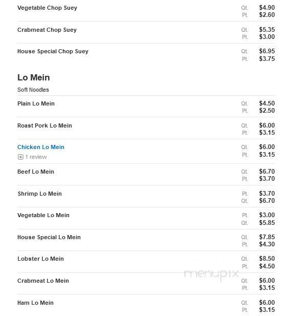 China Fun 1 Chinese Restaurant - Ozone Park, NY menu_pic