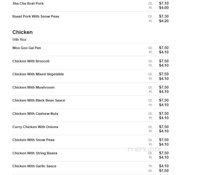 China Fun 1 Chinese Restaurant - Ozone Park, NY menu_pic