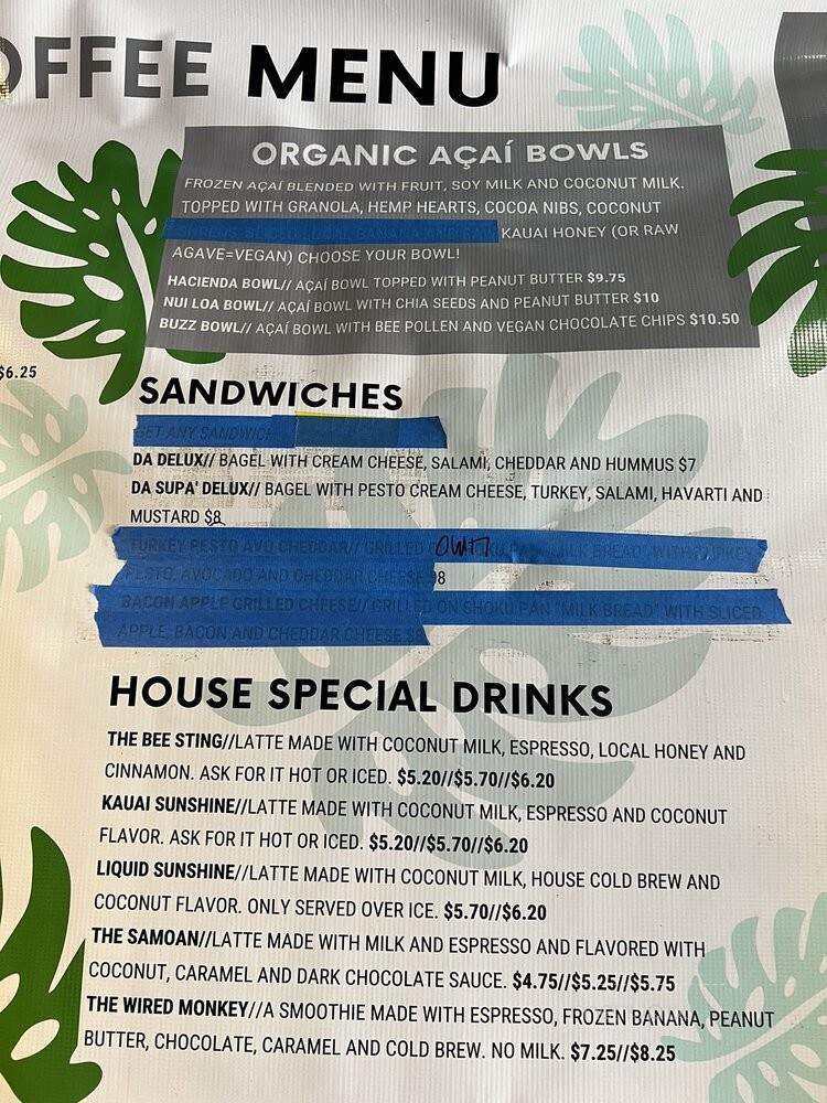 Ha Coffee Bar - Lihue, HI menu_pic