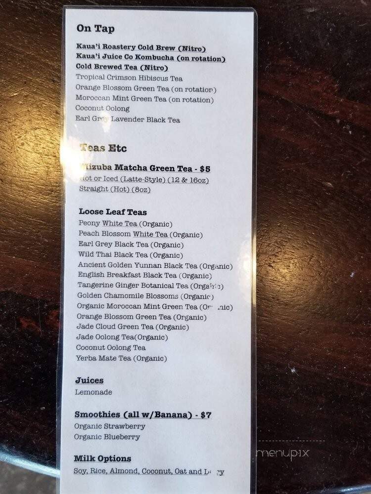 Ha Coffee Bar - Lihue, HI menu_pic