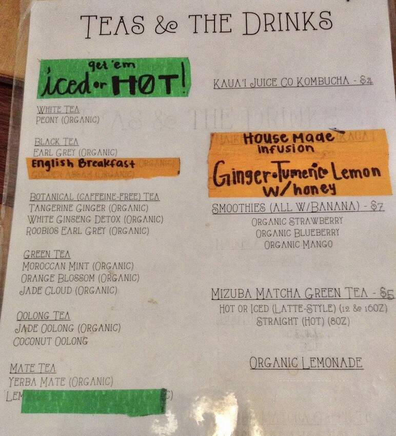 Ha Coffee Bar - Lihue, HI menu_pic