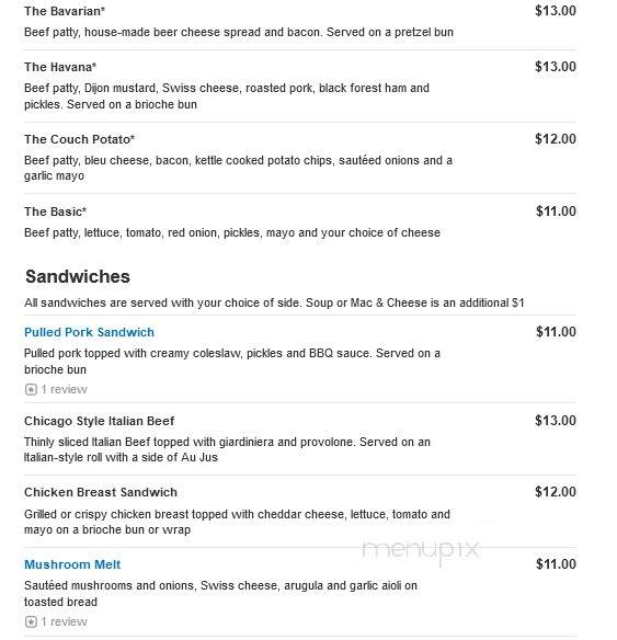 Wicked Grille - Sheboygan, WI menu_pic