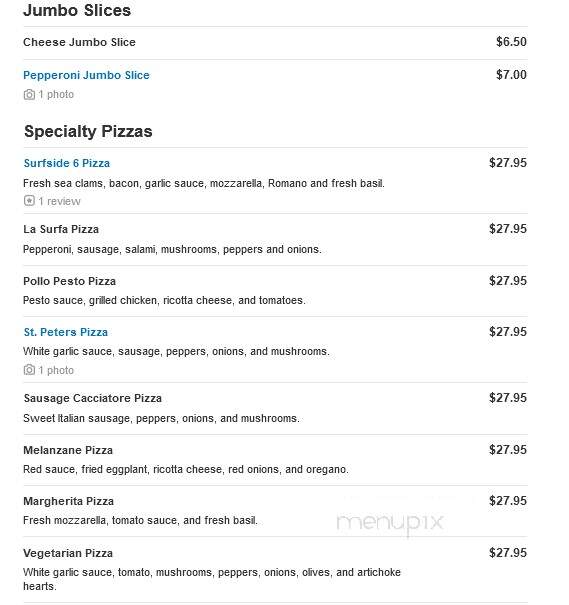 Surfside Sub - Gloucester, MA menu_pic