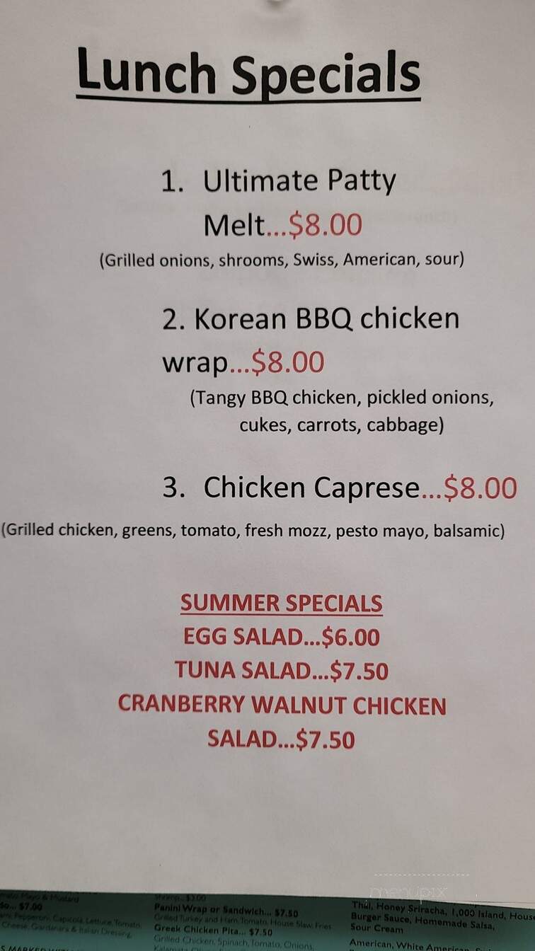 Summit Cafe - Cleveland, OH menu_pic
