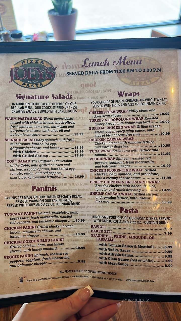 Joey's Pizza - Ship Bottom, NJ menu_pic