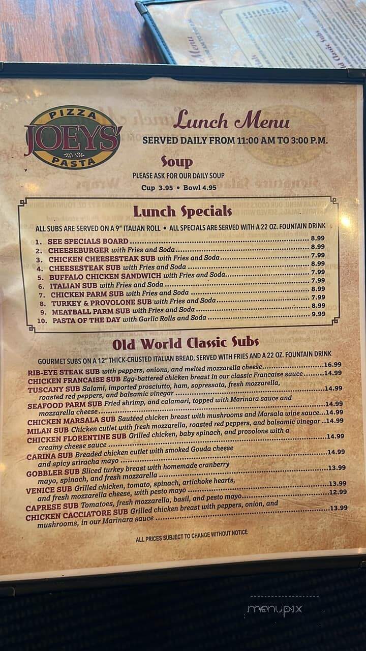 Joey's Pizza - Ship Bottom, NJ menu_pic