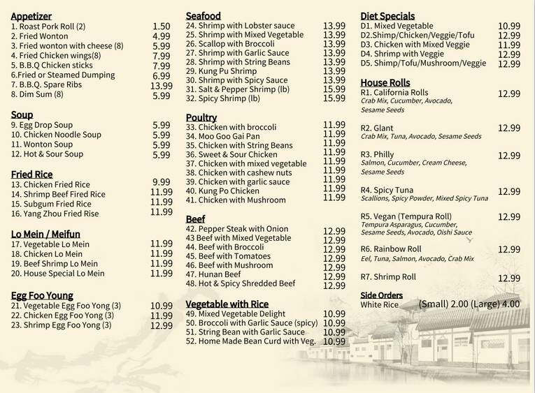 Super Buffet - Olympia, WA menu_pic