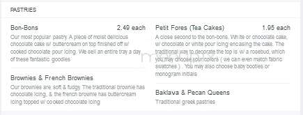 Mondelli's Bake Shop - Lexington, KY menu_pic