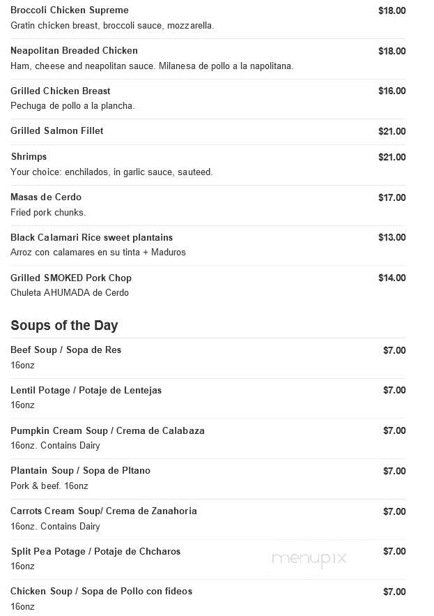 Ocean Delight Cafe - Miami, FL menu_pic