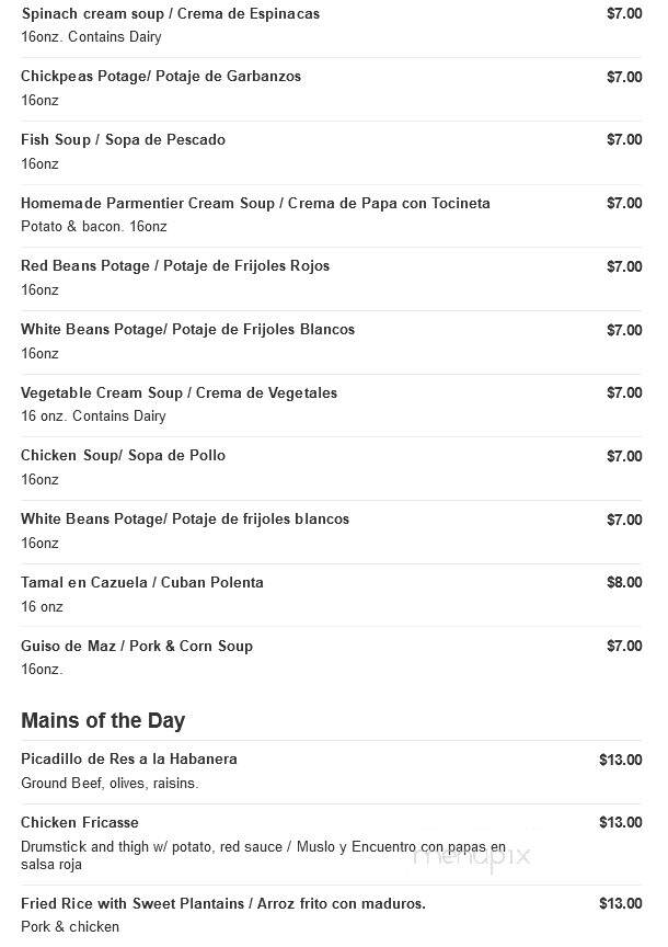 Ocean Delight Cafe - Miami, FL menu_pic