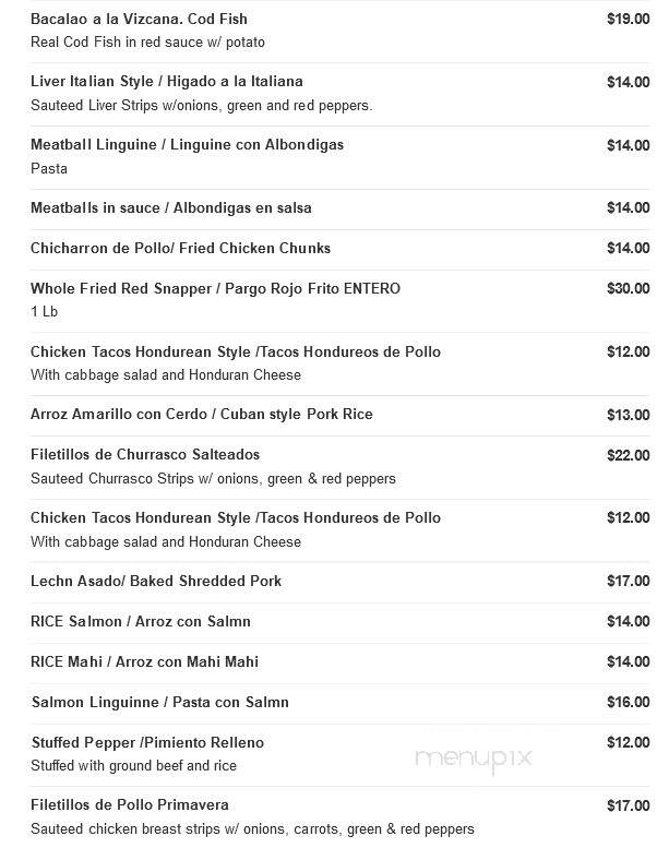 Ocean Delight Cafe - Miami, FL menu_pic
