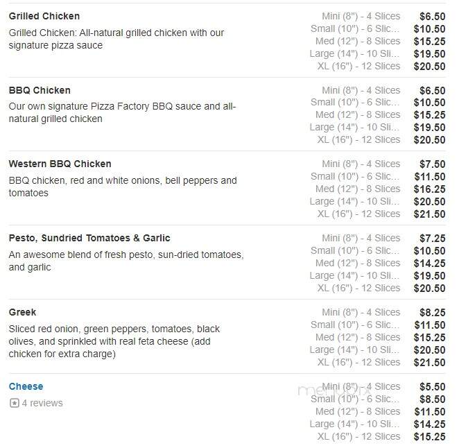 Pizza Factory - Wallace, ID menu_pic
