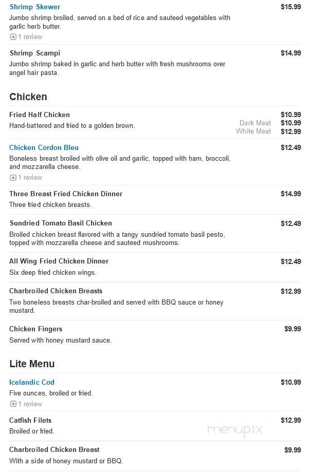 Ozark House Restaurant - Bloomington, IL menu_pic